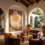 Abstract Boho Sunburst Wall Art close detail