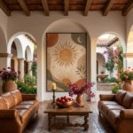 Abstract Boho Sunburst Wall Art gift idea