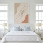 Abstract Hand Line Art Print Warm Neutral Aesthetic Poster