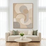 Abstract Neutral Shapes Wall Art Scandinavian Printable Poster