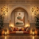 Abstract Stone Shapes Boho Wall Art room