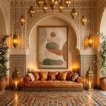 Abstract Stone Shapes Boho Wall Art sizing