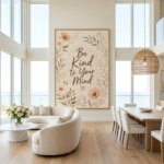 Be Kind To Your Mind Poster Neutral Inspirational Decor