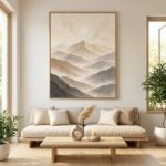 Boho Neutral Mountain Landscape Printable Wall Decor