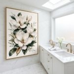 Classic Magnolia Flower Print Vintage Inspired Botanical Art