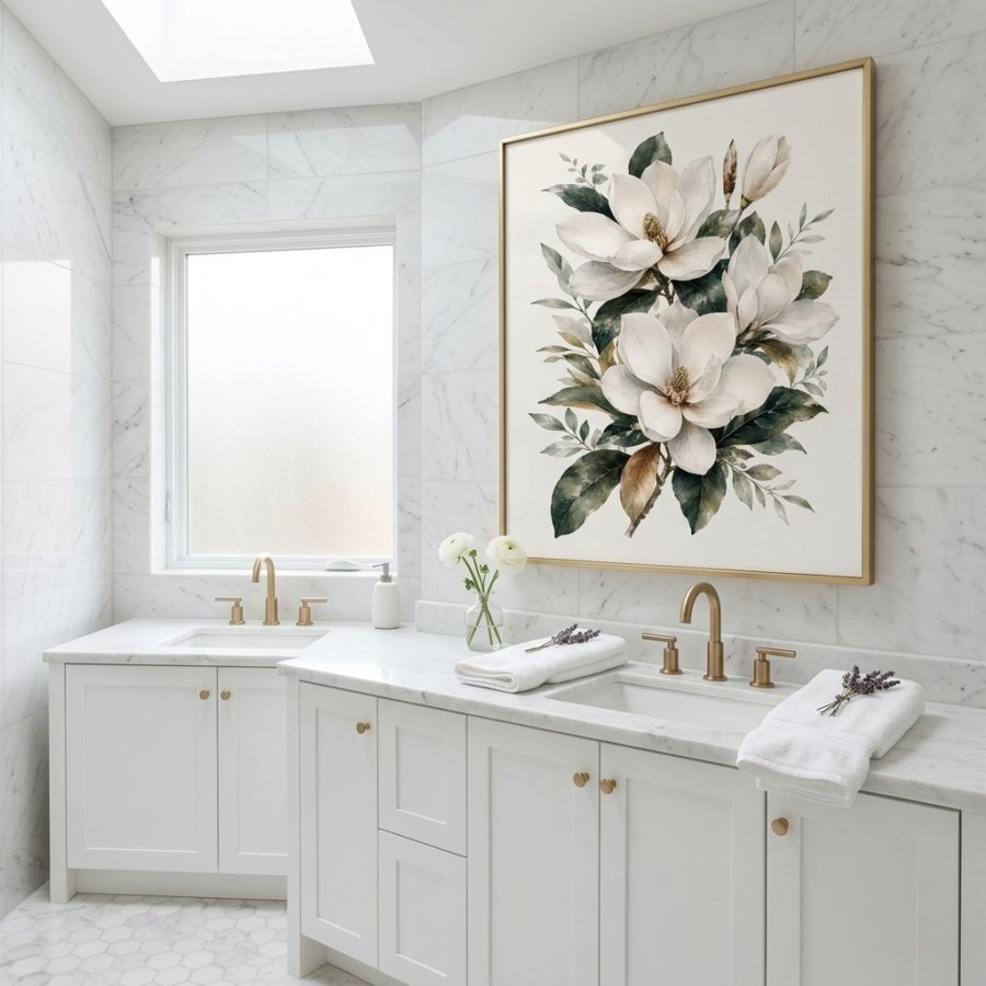 Classic Magnolia Flower Print Vintage Inspired Botanical Art1