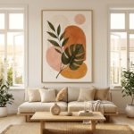 Contemporary Botanical Print Earth Tone Modern Home Decor