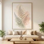 Contemporary Fern Line Drawing Botanical Printable Wall Decor