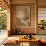 Japandi Boho Abstract Wall Art Print sizing