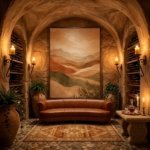 Luxury Earth Tone Abstract Wall Art detail