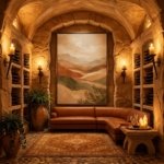 Luxury Earth Tone Abstract Wall Art room