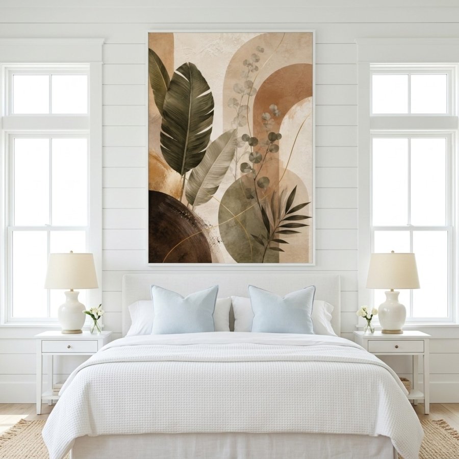 Luxury Scandinavian Botanical Artwork Tropical Leaf Printable