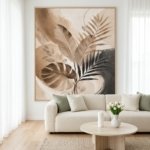 Luxury Tropical Botanical Artwork Minimalist Neutral Home Decor