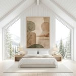 Luxury Wabi Sabi Neutral Textured Boho Wall Art Detail