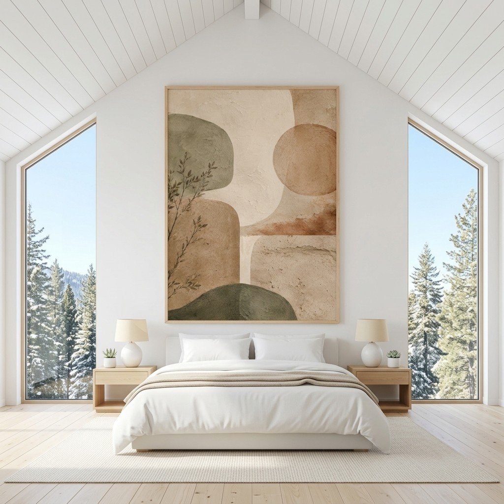 Luxury Wabi Sabi Neutral Textured Boho Wall Art Print