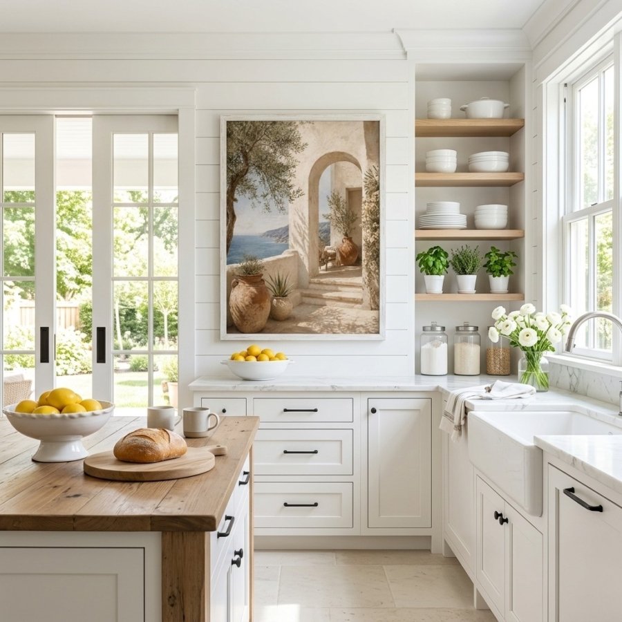 Mediterranean Boho Coastal Wall Art size guide