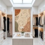 Minimal Boho Line Art Wall Print close facial detail