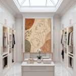Minimal Boho Line Art Wall Print gift room styling