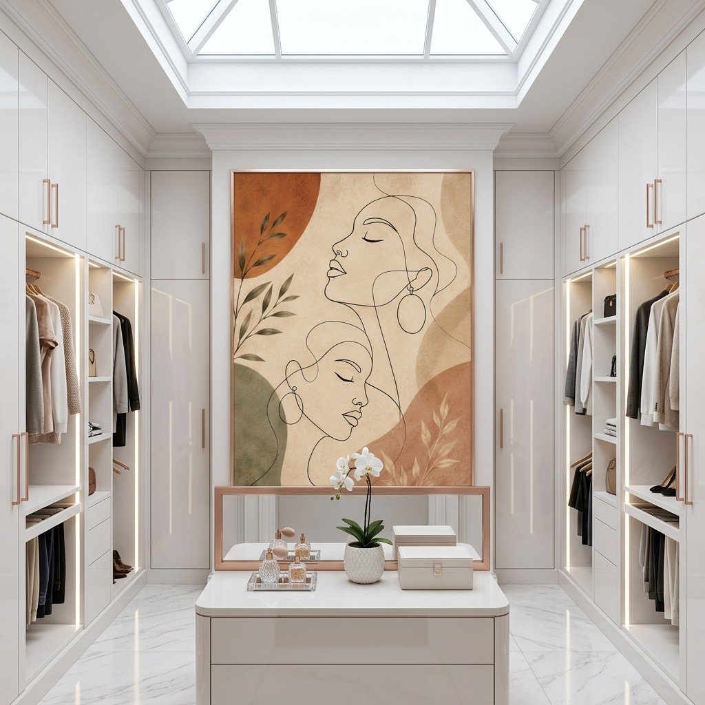 Minimal Boho Line Art Wall Print gift room styling
