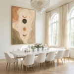 Minimal Celestial Line Art Wall Art sizing