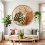 Modern Botanical Monstera Print Neutral Tropical Wall Art Download