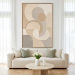 Modern Cream And Gray Curves Printable Wall Decor