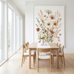 Modern Neutral Wildflower Print Minimalist Botanical Wall Art Download
