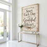 Neutral Farmhouse Wall Art Printable Gratitude Quote Decor