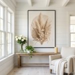 Neutral Pampas Grass Wall Art Beige Botanical Printable Decor