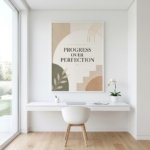 Progress Over Perfection Printable Wall Art Minimalist Office Decor