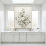 Scandinavian Botanical Print Taupe Green Wall Artwork