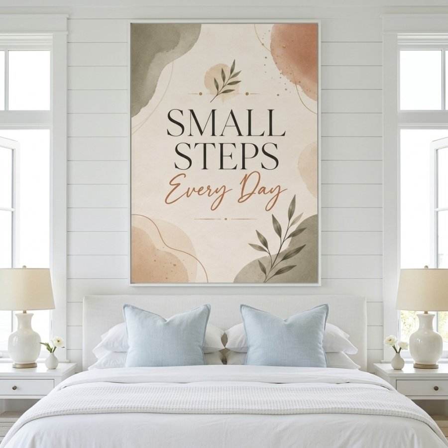 Small Steps Every Day Poster Modern Printable Wall Decor
