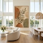 Textured Botanical Boho Wall Art detail
