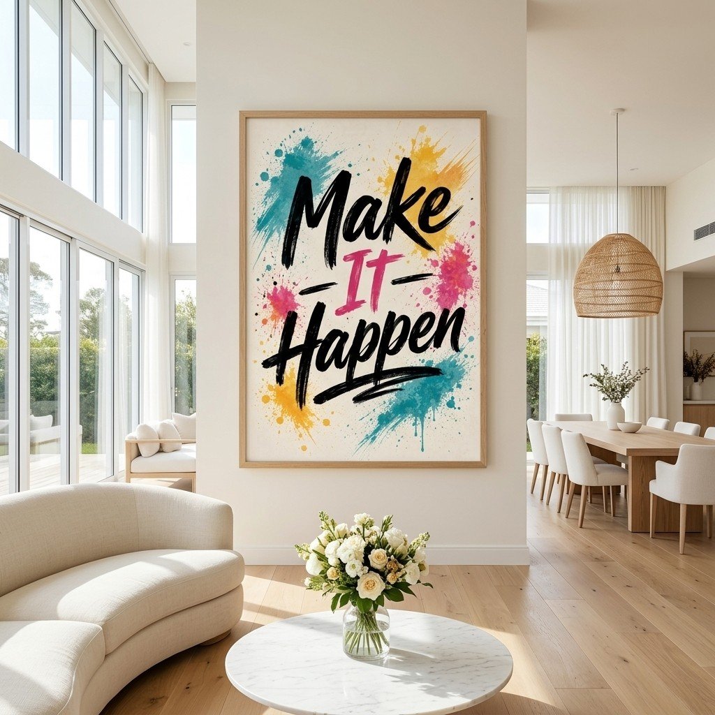 Vibrant Inspirational Wall Decor Printable Motivation Poster