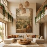 Vintage Olive Grove Boho Wall Art bedroom