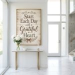 Vintage Rustic Grateful Heart Printable Home Wall Art
