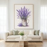 Watercolor Lavender Sprigs Printable Floral Home Decor Poster