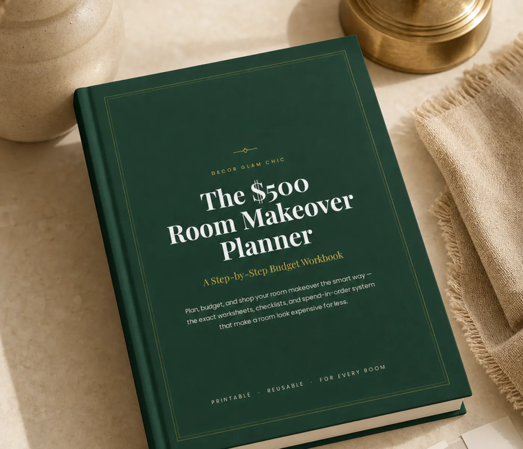 500 room makeover planner printed flatlay