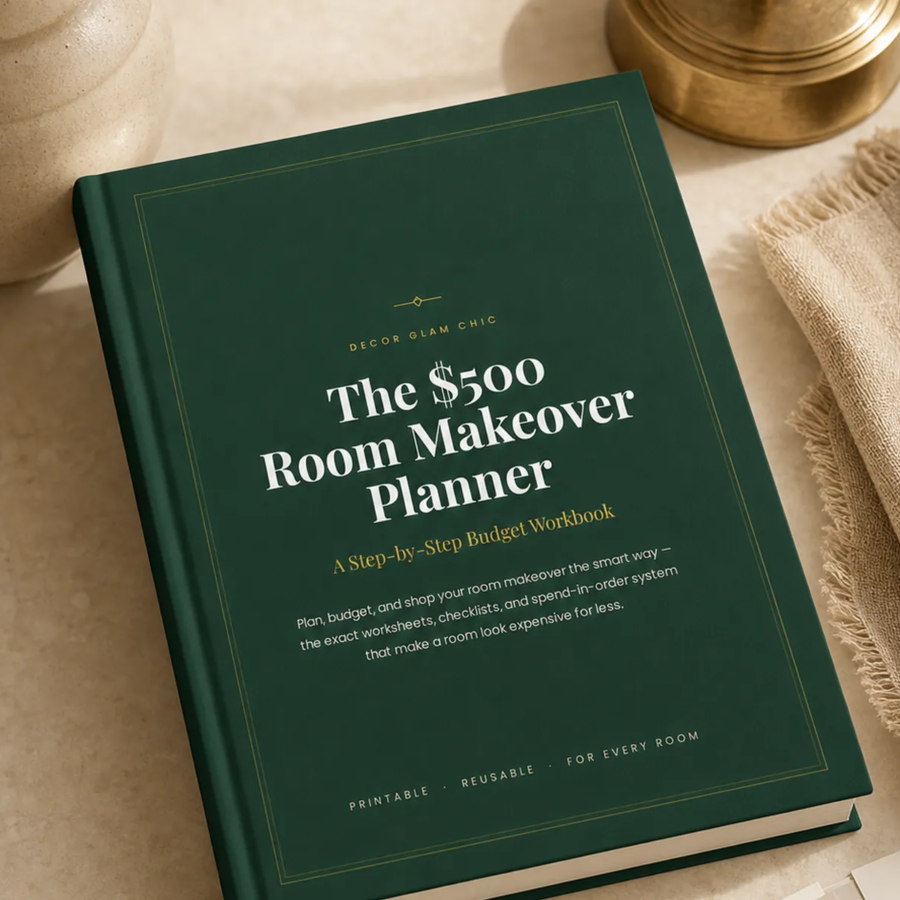 500 room makeover planner printed flatlay