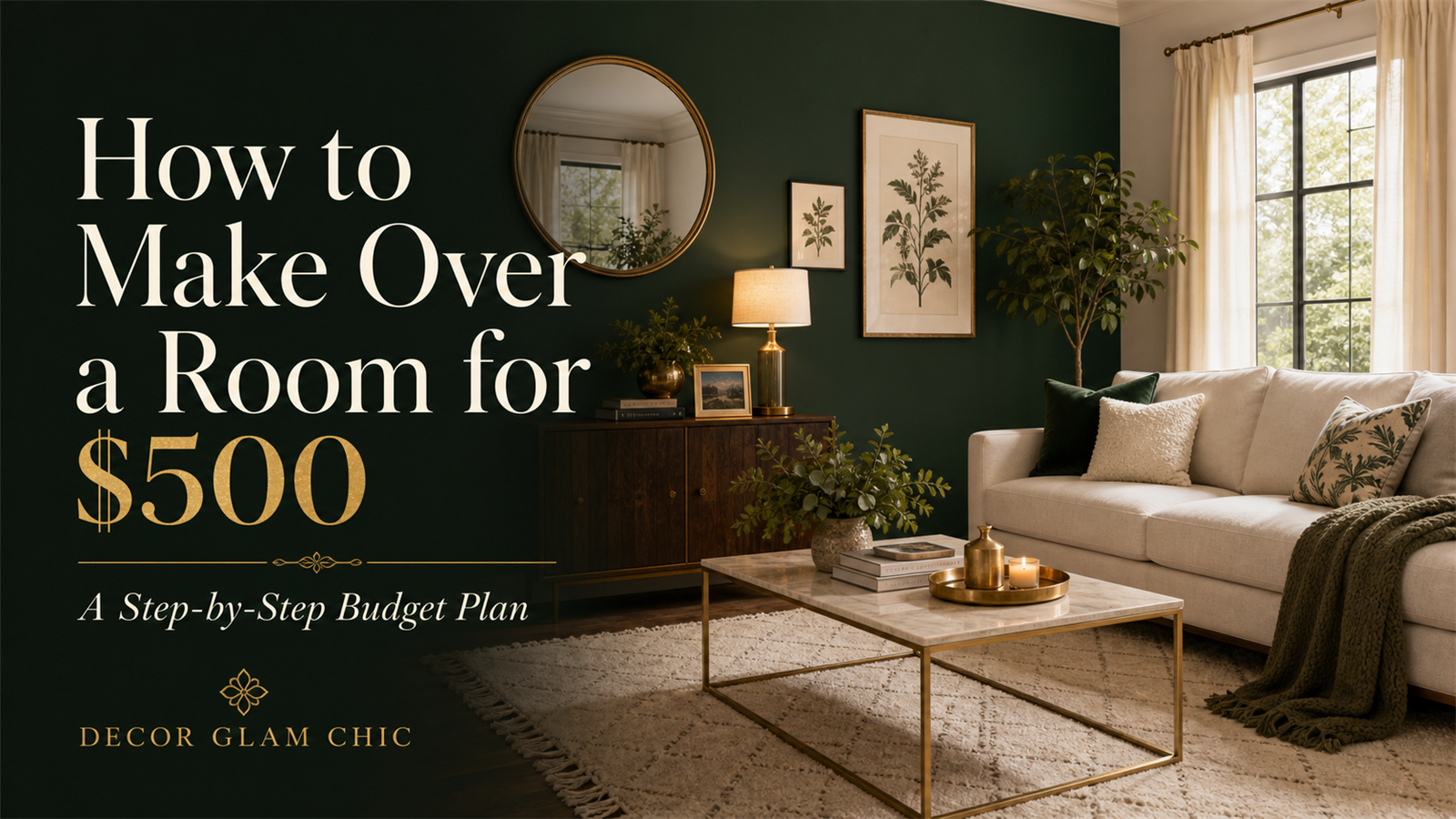 How to make over a room for $500 — finished budget living room makeover